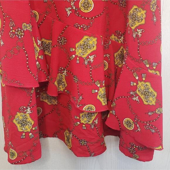 Speechless red chain print maxi dress SZ XSMALL New With Tags - Picture 7 of 11